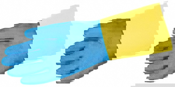 Chemical Resistant Gloves: X-Large, 28 mil Thick, Latex & Neoprene, Supported